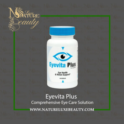 Eyevita Plus supplement bottle front view by Nature Luxe Beauty