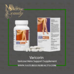 Varicorin - Circulation and Vein Support Supplement Bottle and Box by Nature Luxe Beauty