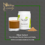 Back view of organic fiber supplement container showing ingredients and instructions.