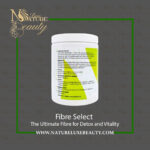 Organic fiber supplement with water and powder ready for use.