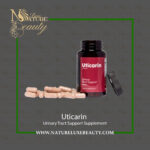 Uticarin supplement bottle with capsules displayed outside