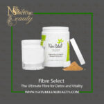 Organic fiber supplement container with a prepared drink and powder.