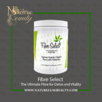 Organic fiber supplement container with label.